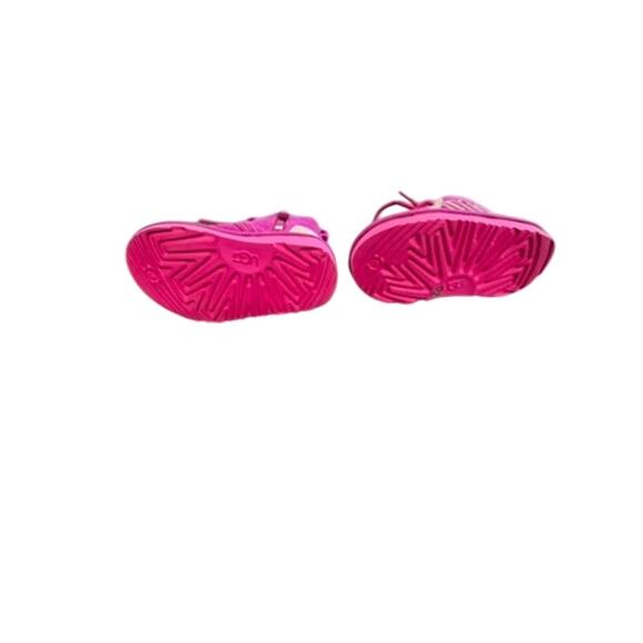 "UGG" BABY GIRL Pink Suede Lined Booties SZ 6 Mean Girls Fuzzy Lace Up Warm Boot - Picture 4 of 8